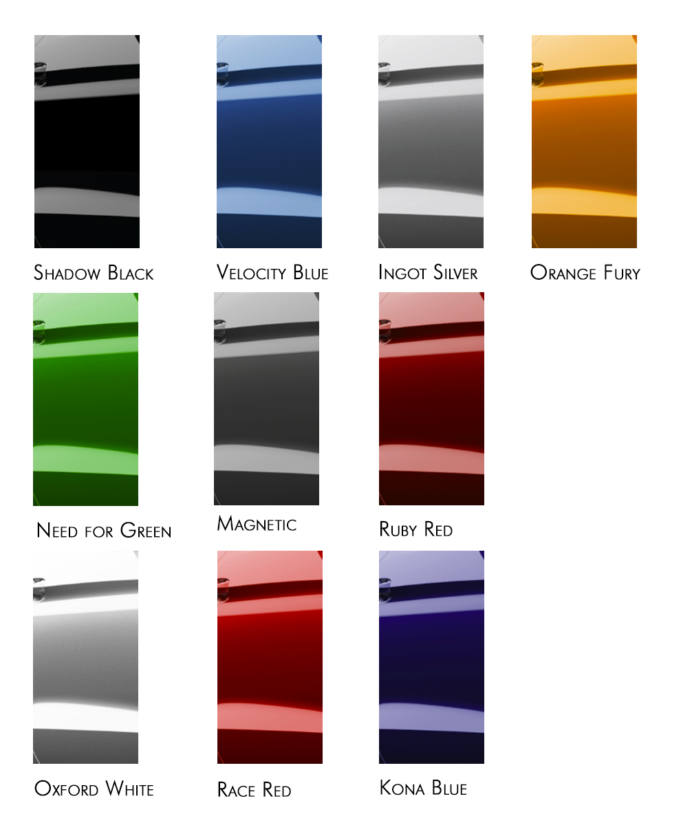 Custom Car Paint Colors Chart
