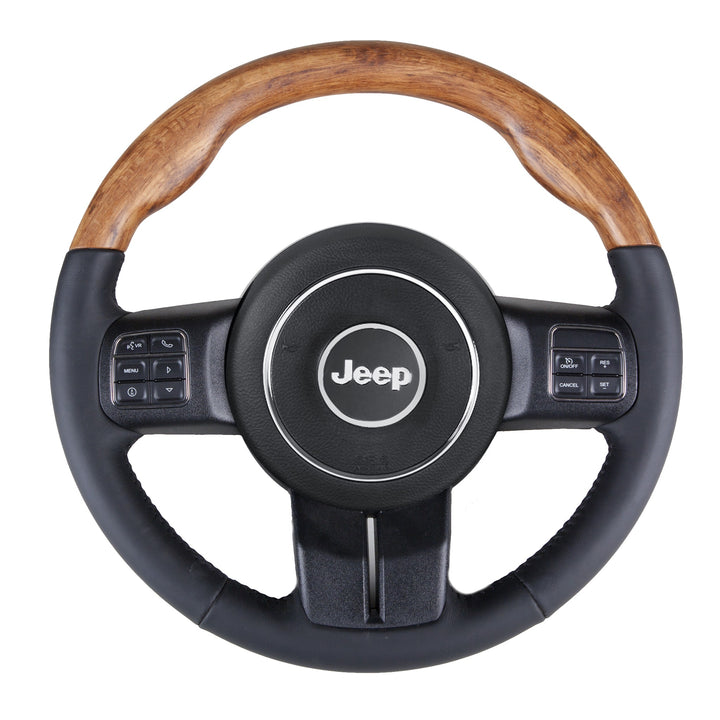 Wrangler JK – English Brown Oak Custom Steering Wheel